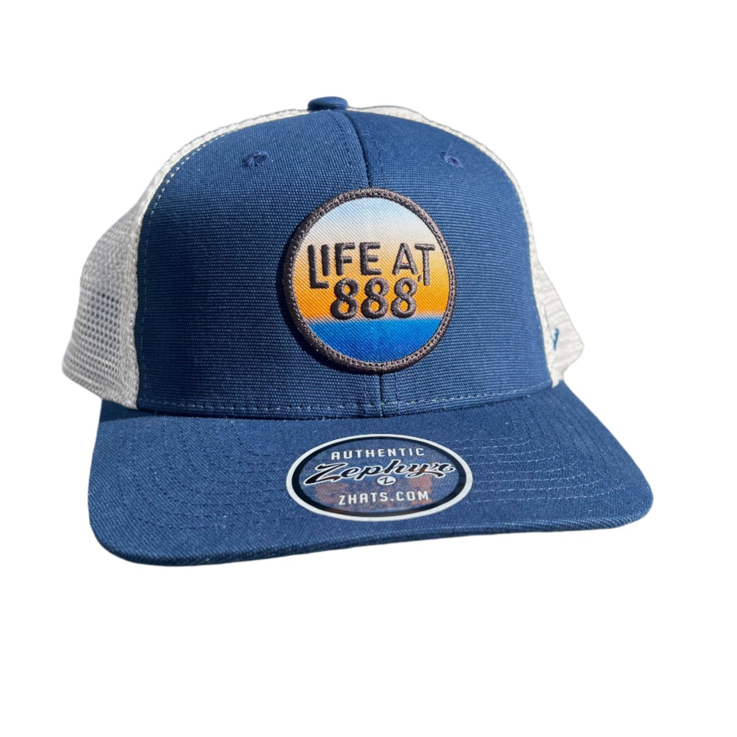Snapback Canvas Hat (Muted Royal/Stone)