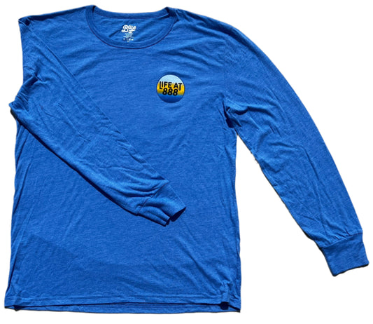 Long Sleeve Tri-Blend Tee (Blue)
